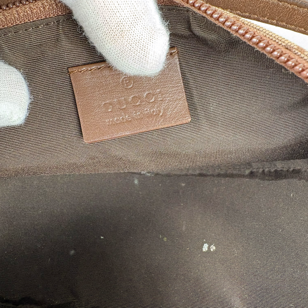 Gucci GG Supreme Boat Bag Brown