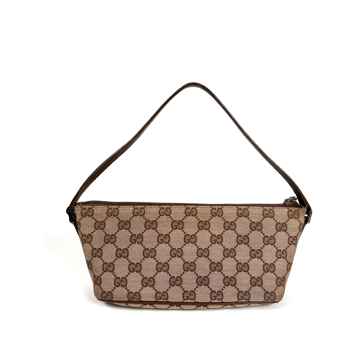 Gucci GG Supreme Boat Bag Brown