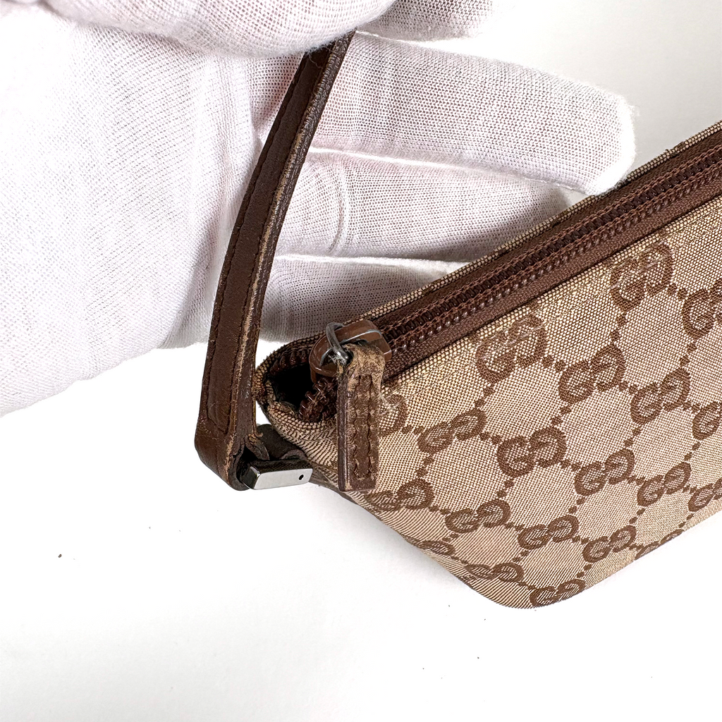 Gucci GG Supreme Boat Bag Brown