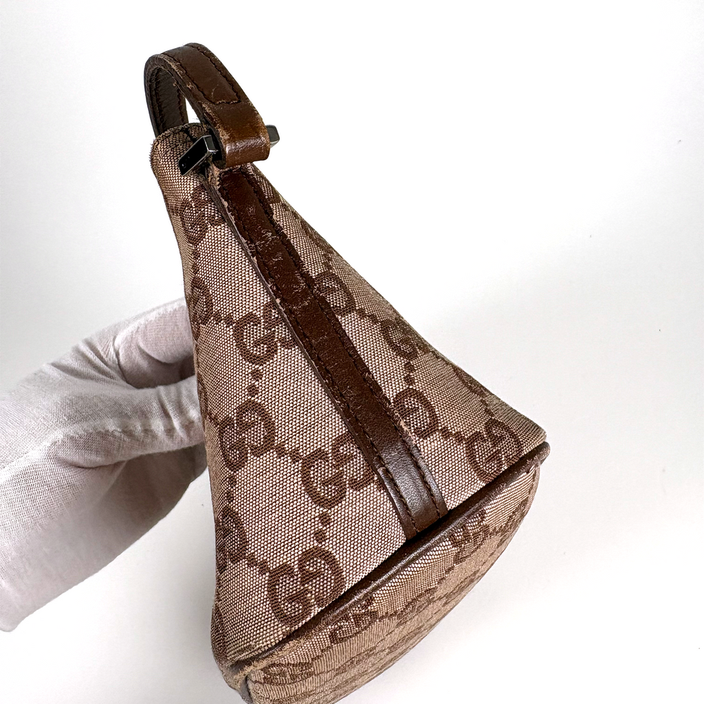 Gucci GG Supreme Boat Bag Brown