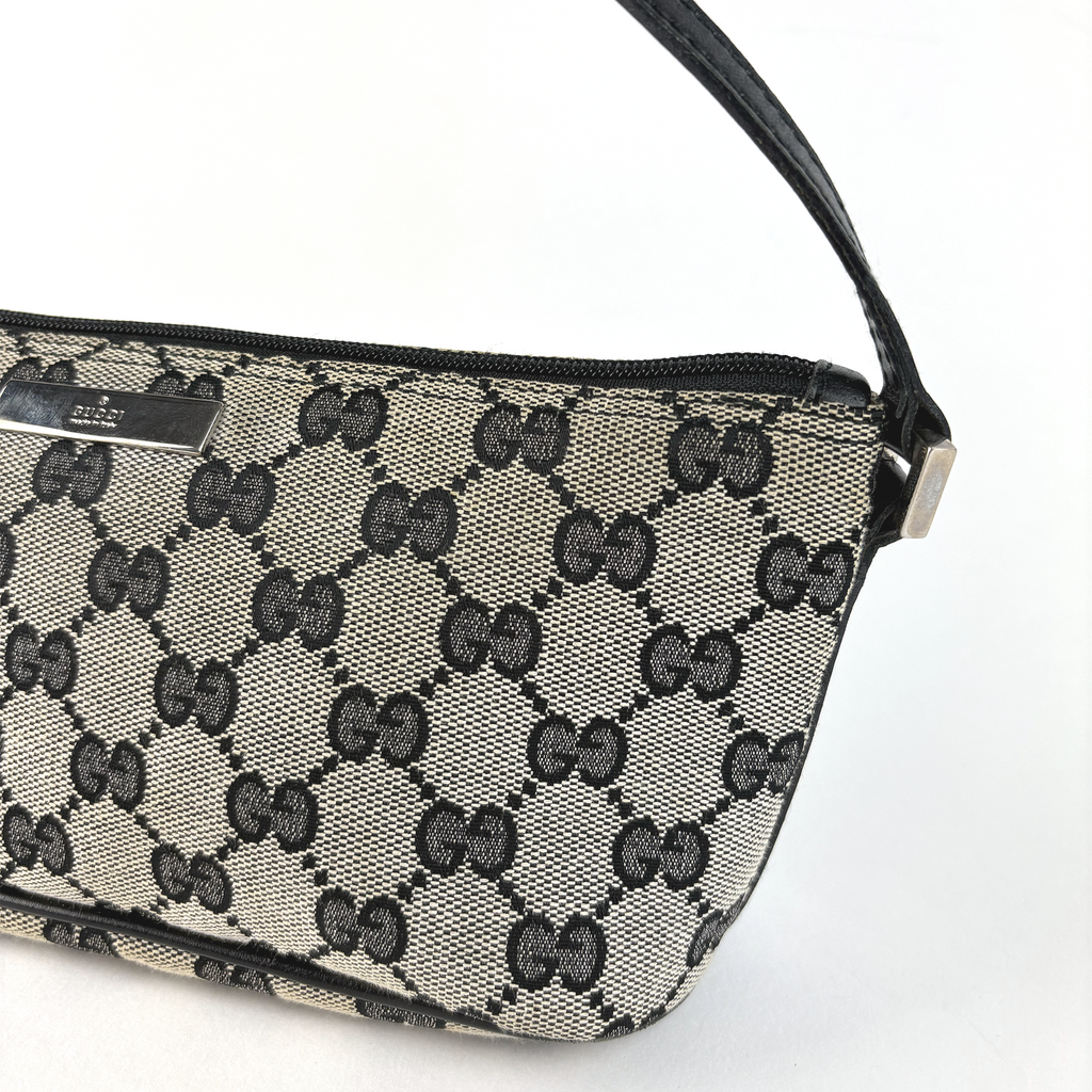 Gucci Boat Bag Beige Black