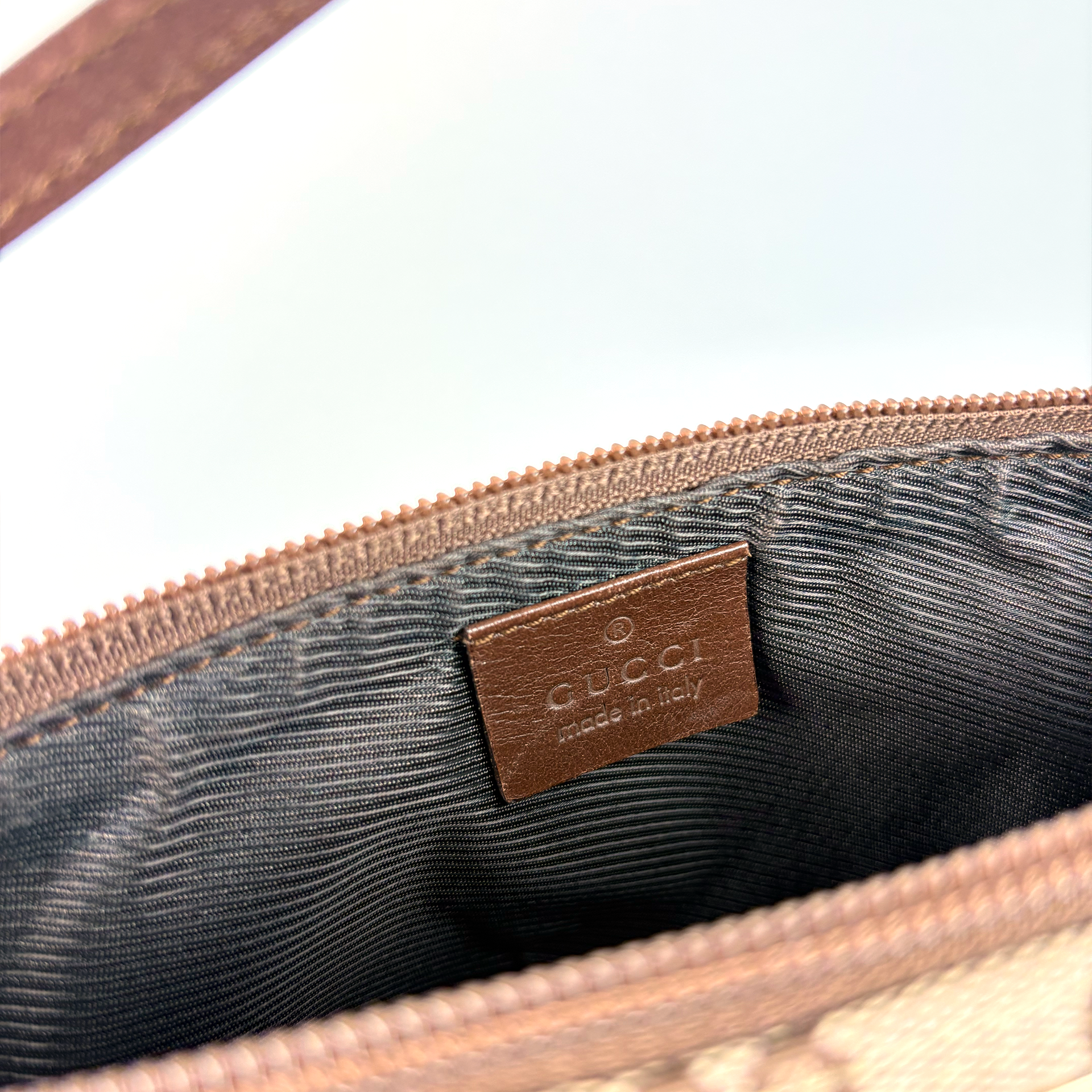 Gucci Boat Bag Beige Brown