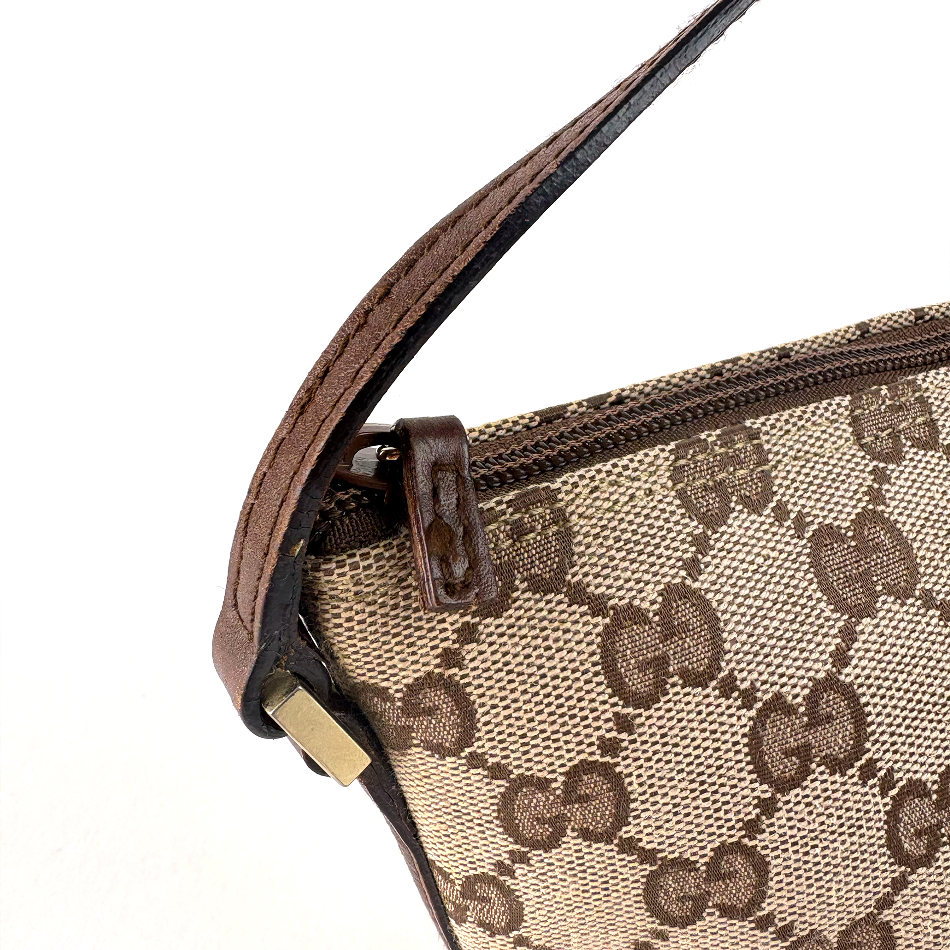 Gucci Boat Bag Beige Brown