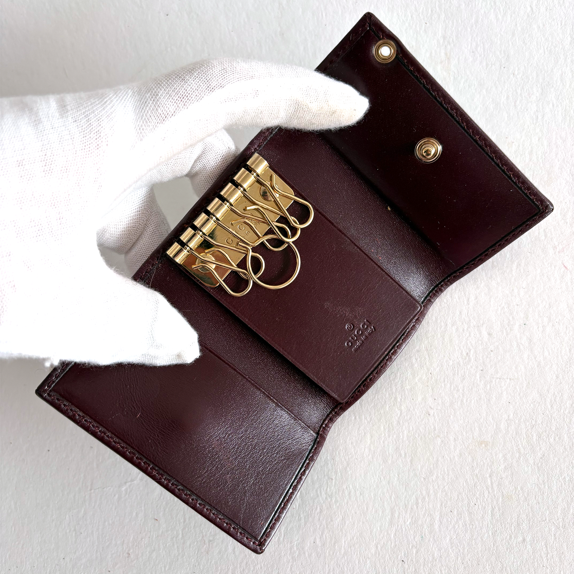 Gucci key Holder Wine Red