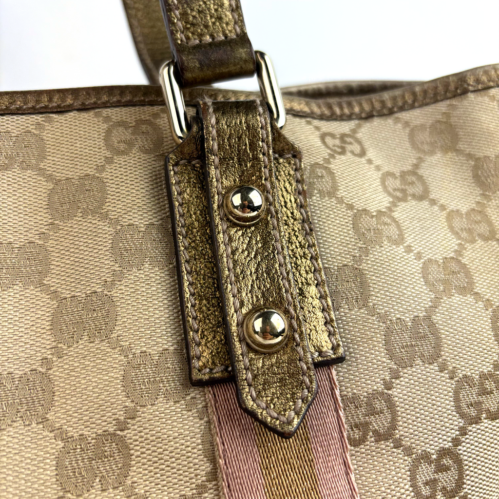 Gucci Beige GG Canvas Jolicoeur Tote
