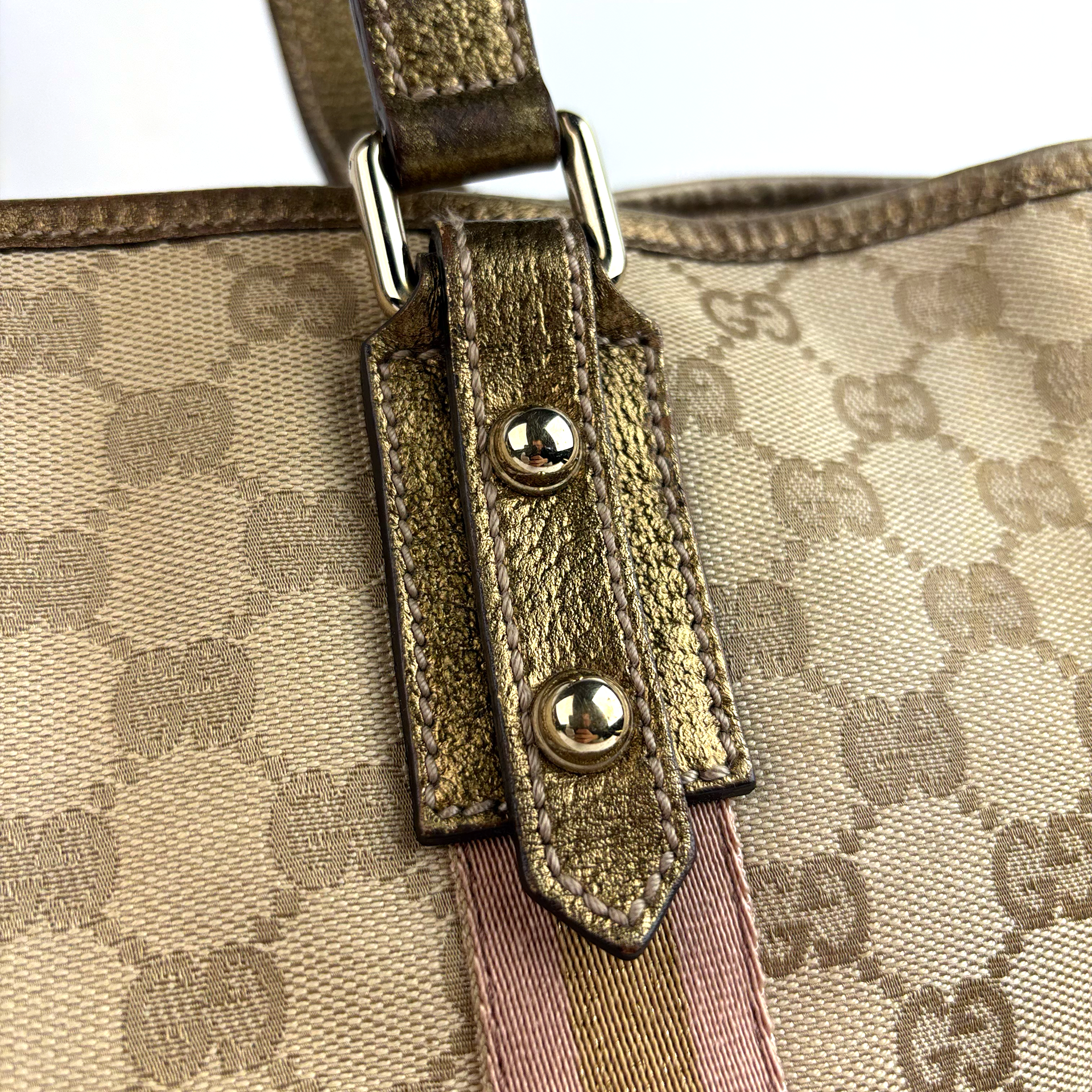 Gucci Beige GG Canvas Jolicoeur Tote