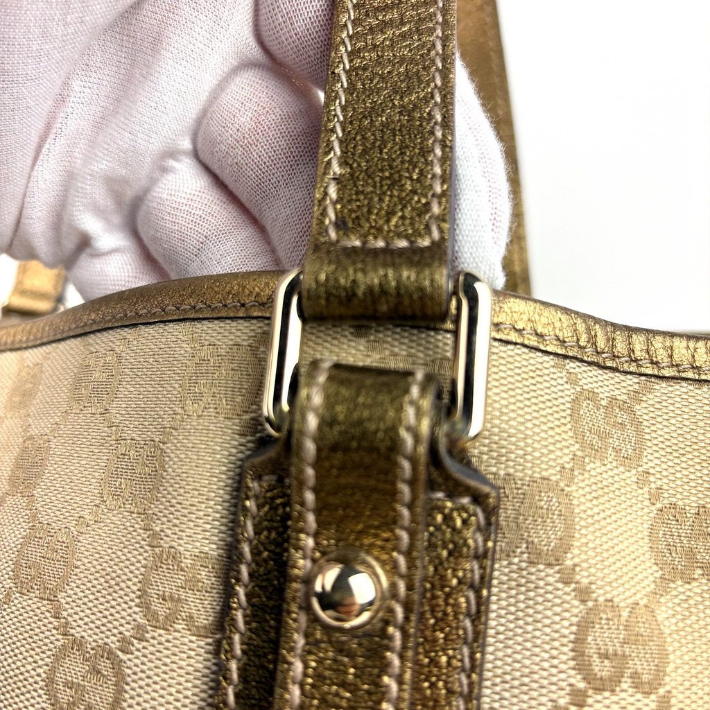 Gucci Beige GG Canvas Jolicoeur Tote