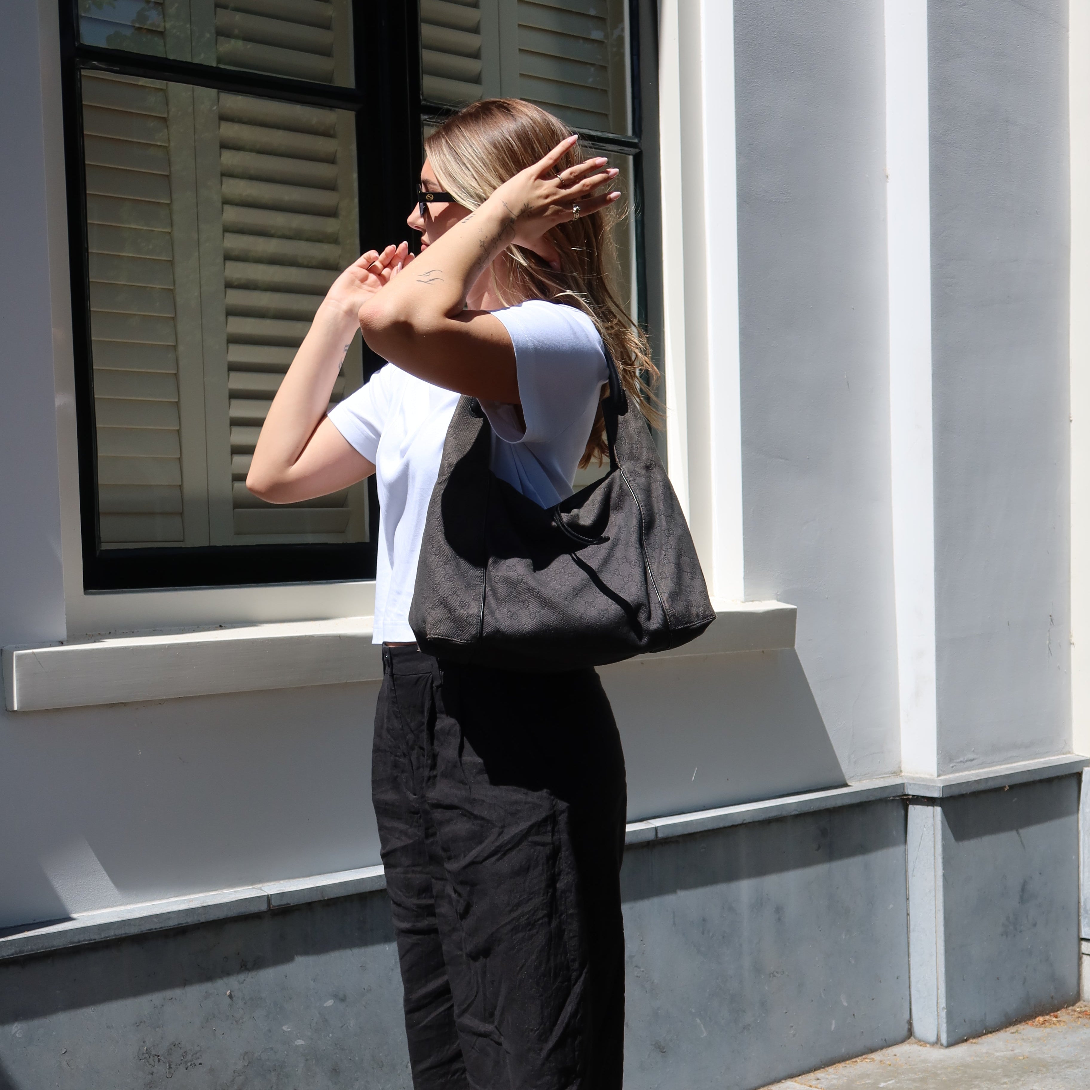 Gucci Hobo Shoulder Bag Large Black