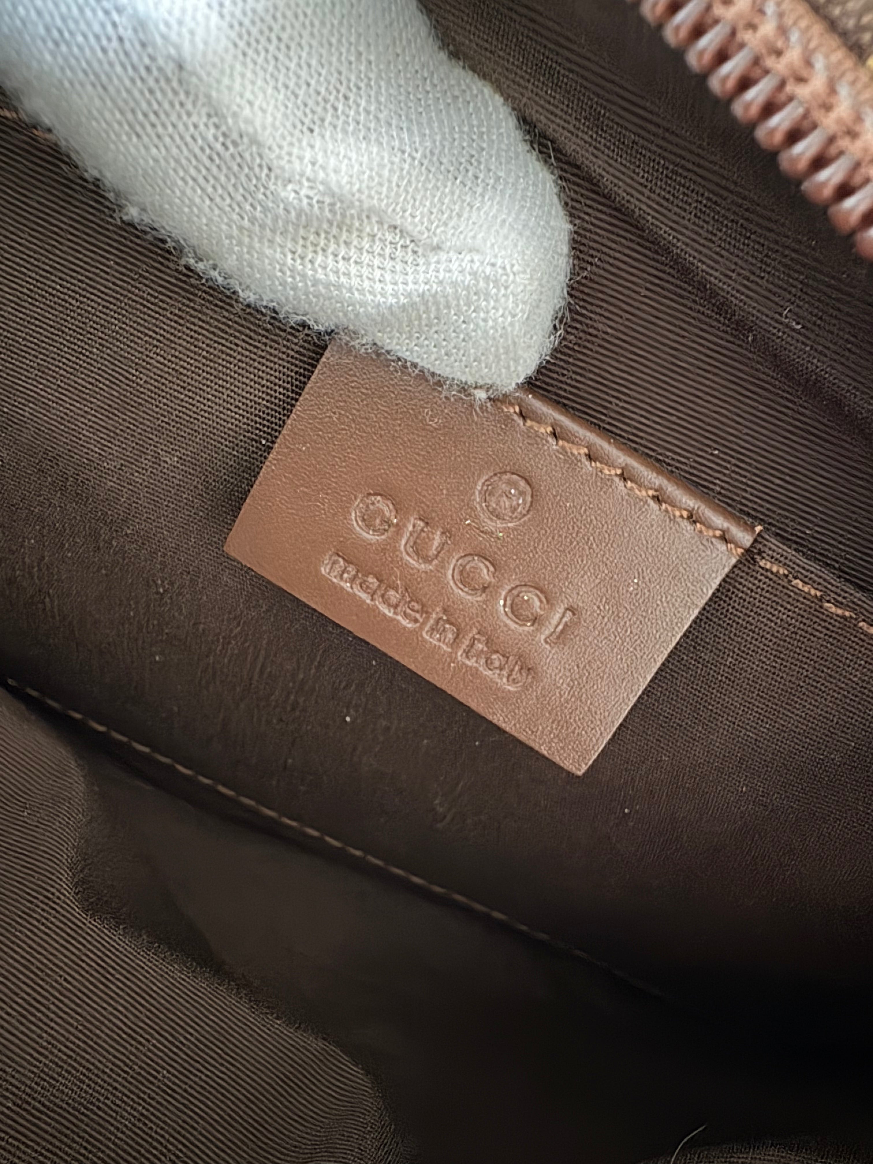 Gucci GG Canvas Baguette Bag