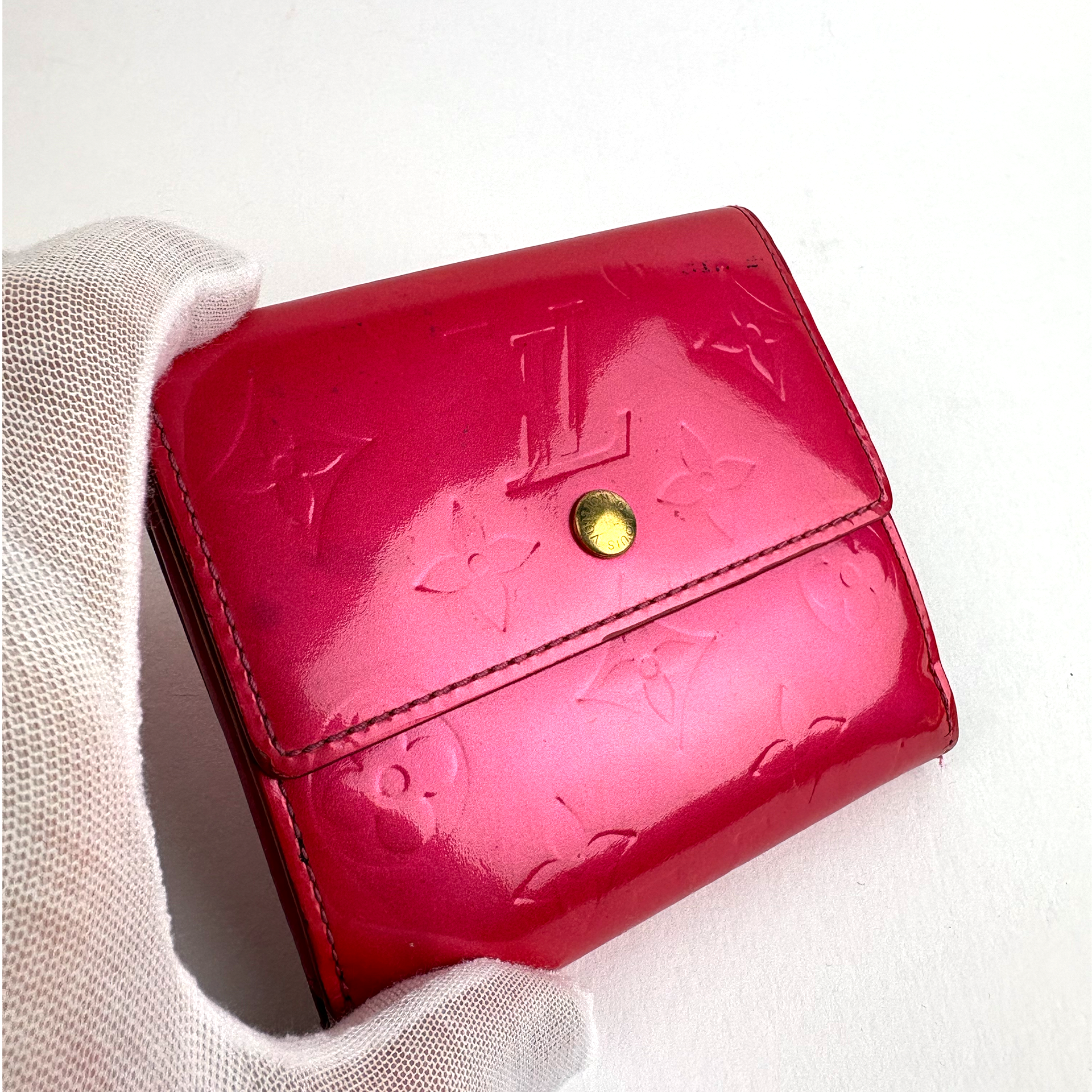 Louis Vuitton Framboise Monogram Vernis Elise Wallet