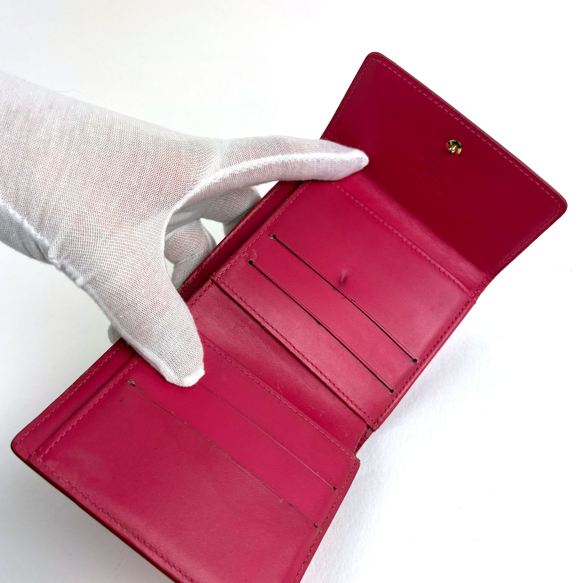 Louis Vuitton Framboise Monogram Vernis Elise Wallet