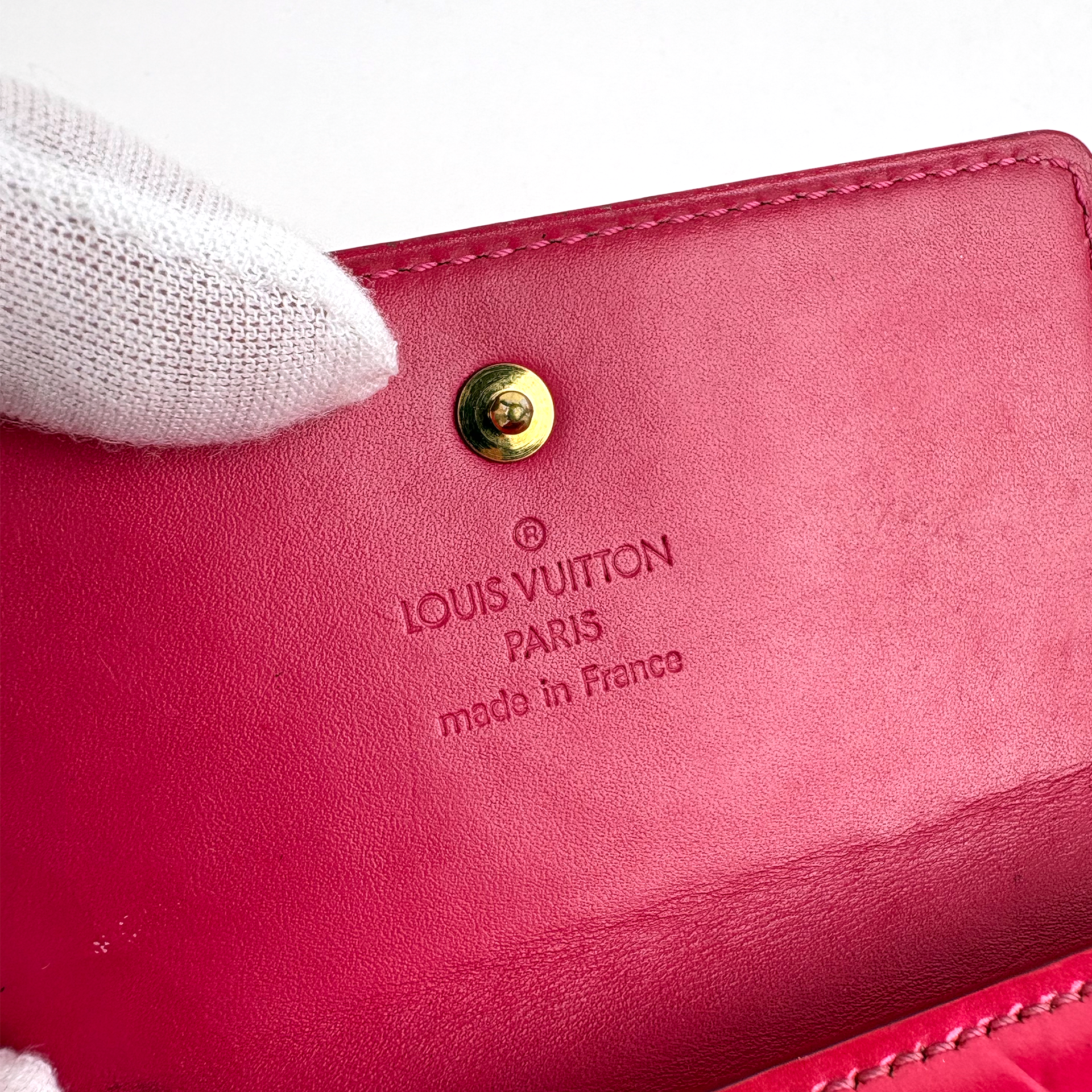 Louis Vuitton Framboise Monogram Vernis Elise Wallet
