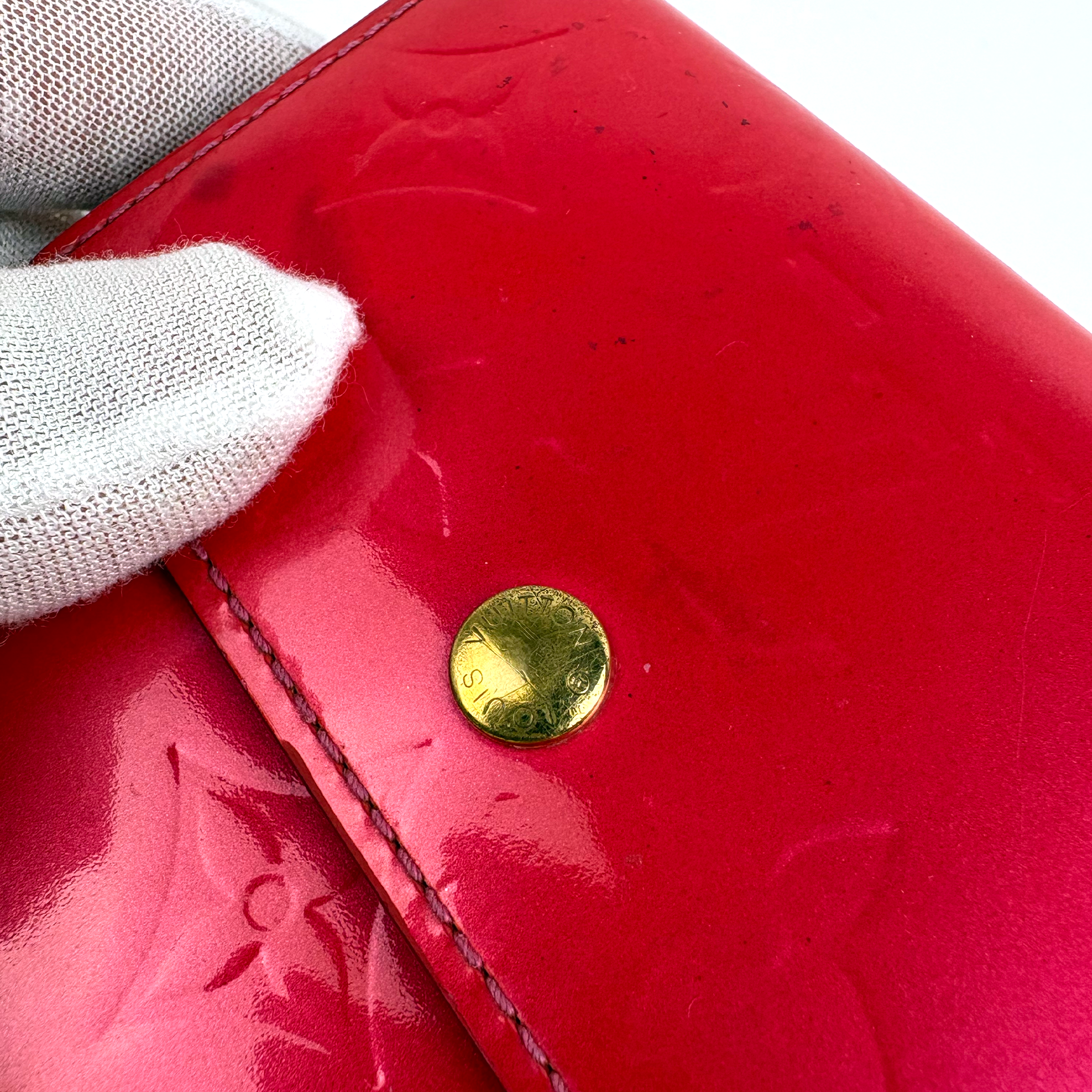 Louis Vuitton Framboise Monogram Vernis Elise Wallet