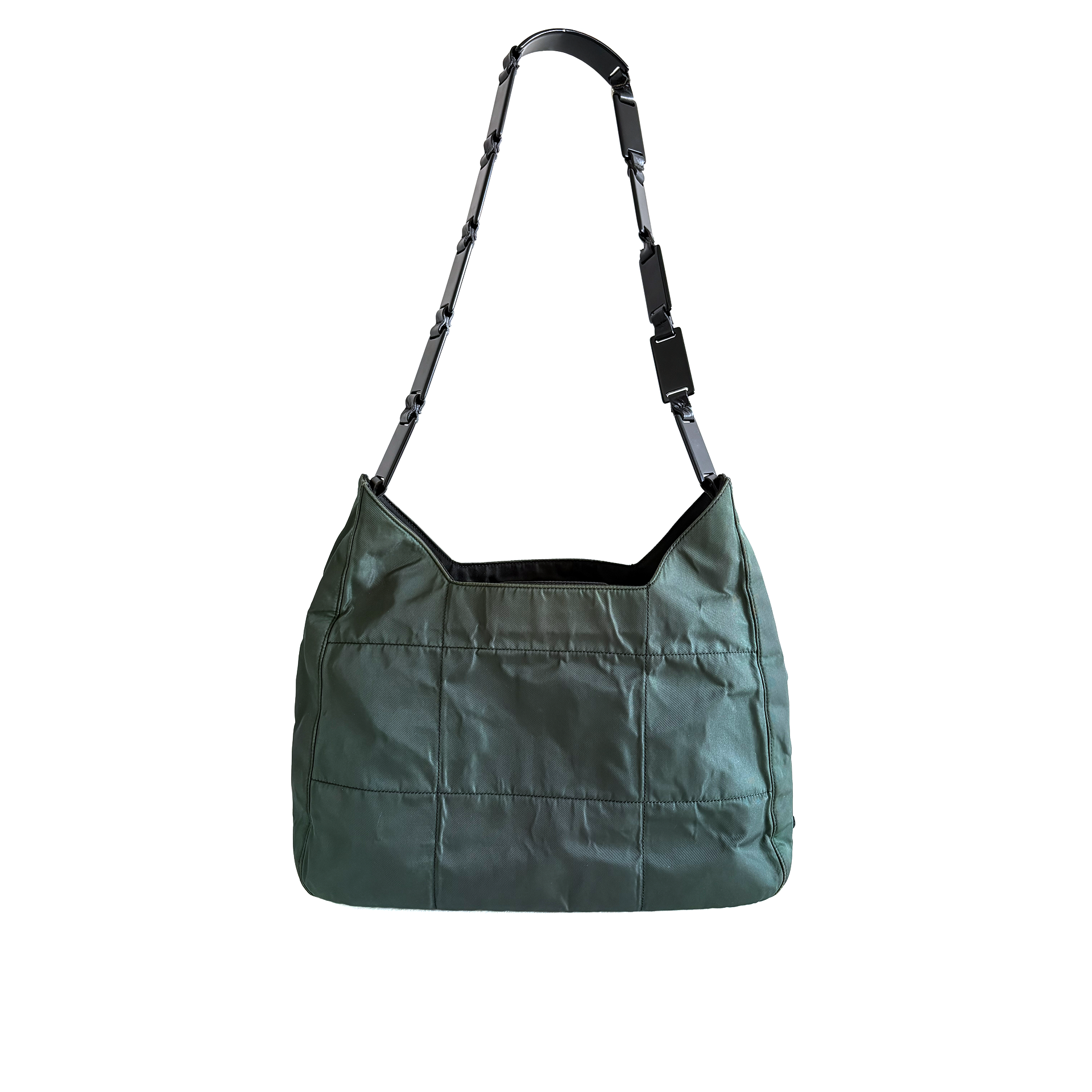 Prada Patchwork Nylon Shoulder Green