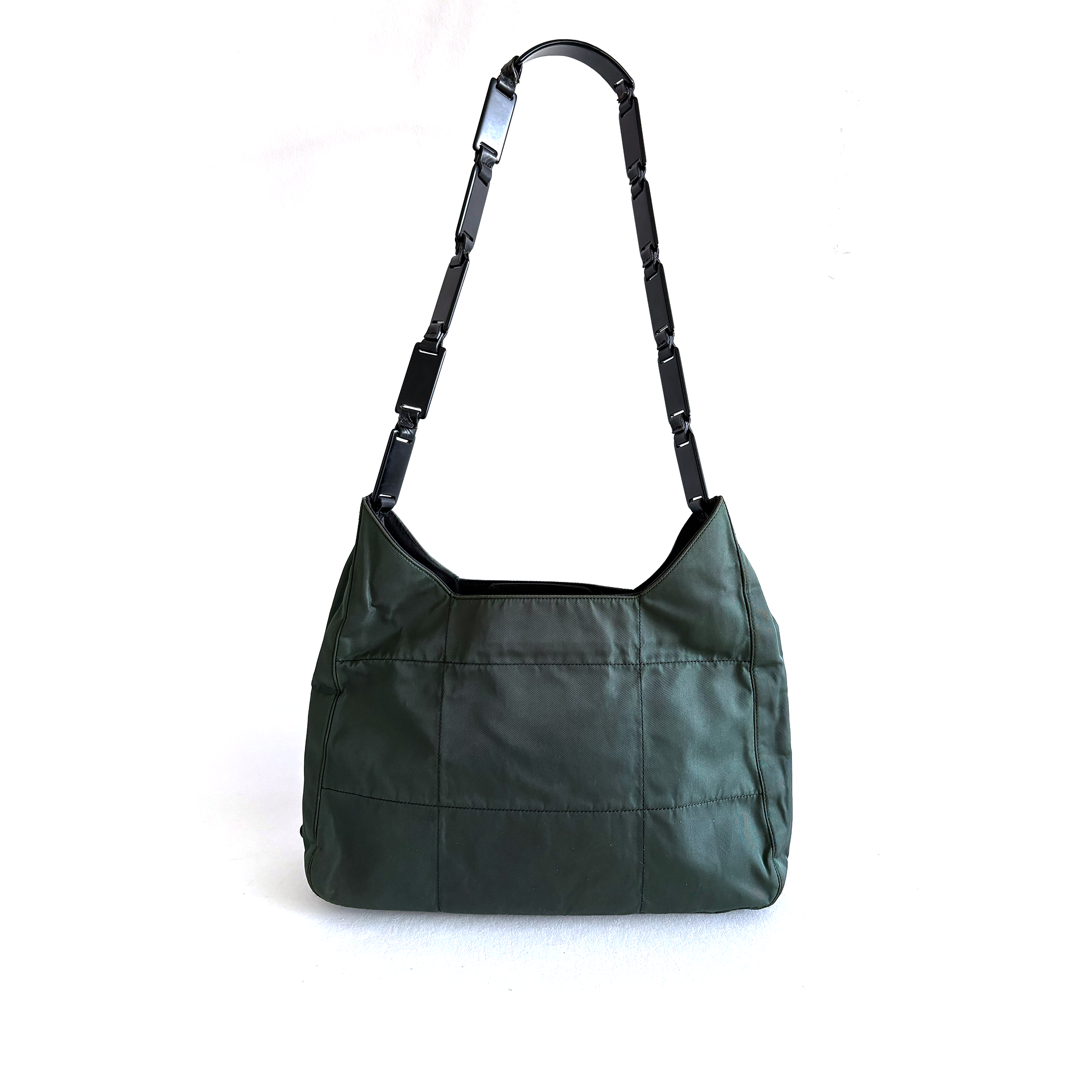 Prada Patchwork Nylon Shoulder Green