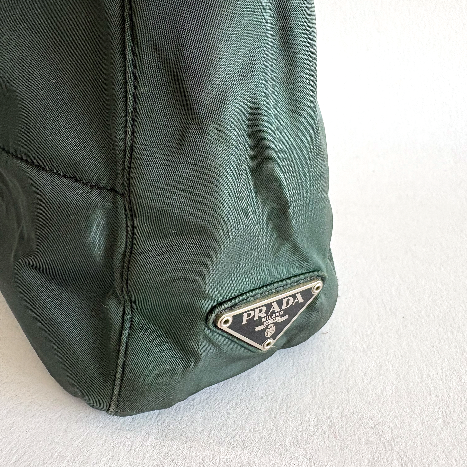 Prada Patchwork Nylon Shoulder Green