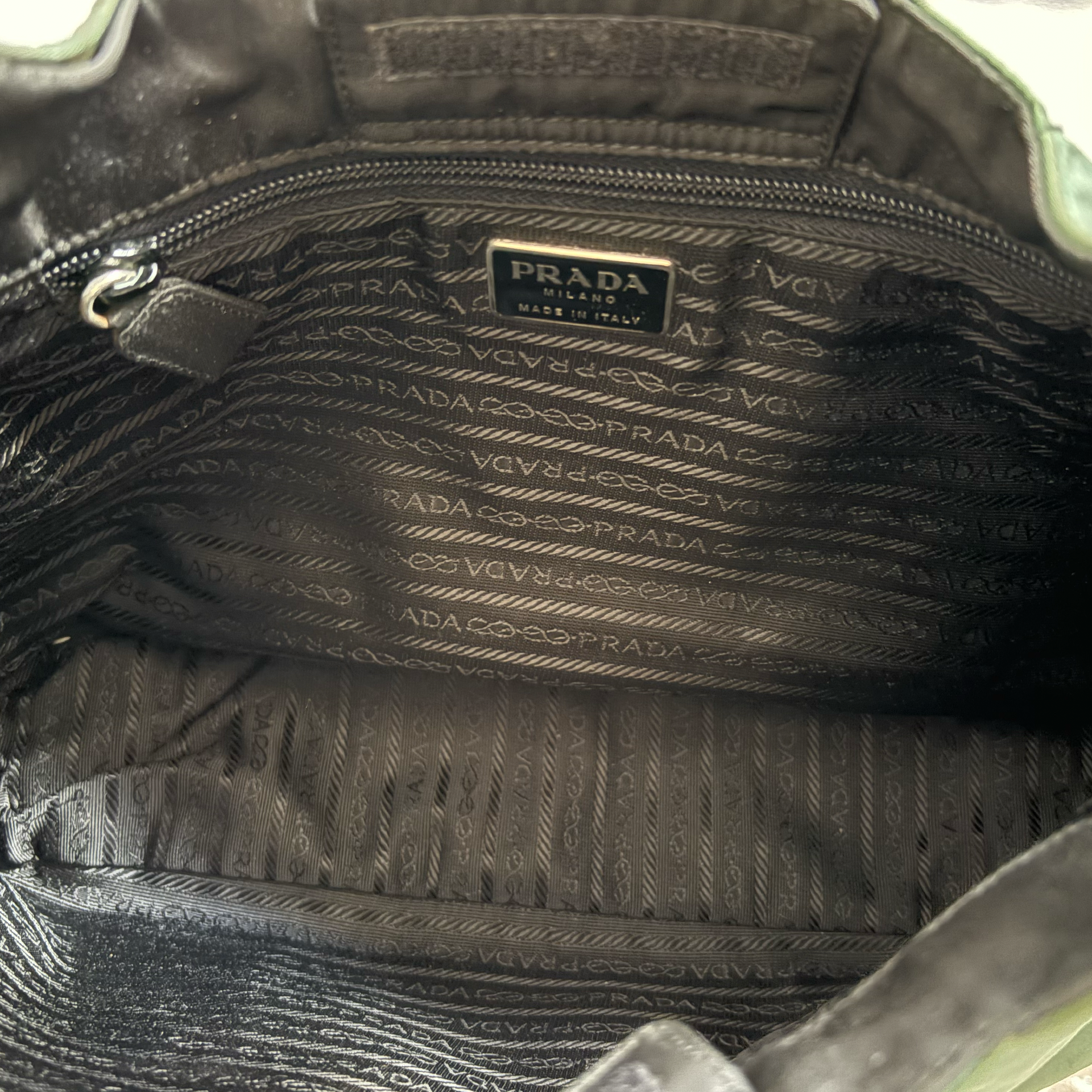 Prada Patchwork Nylon Shoulder Green