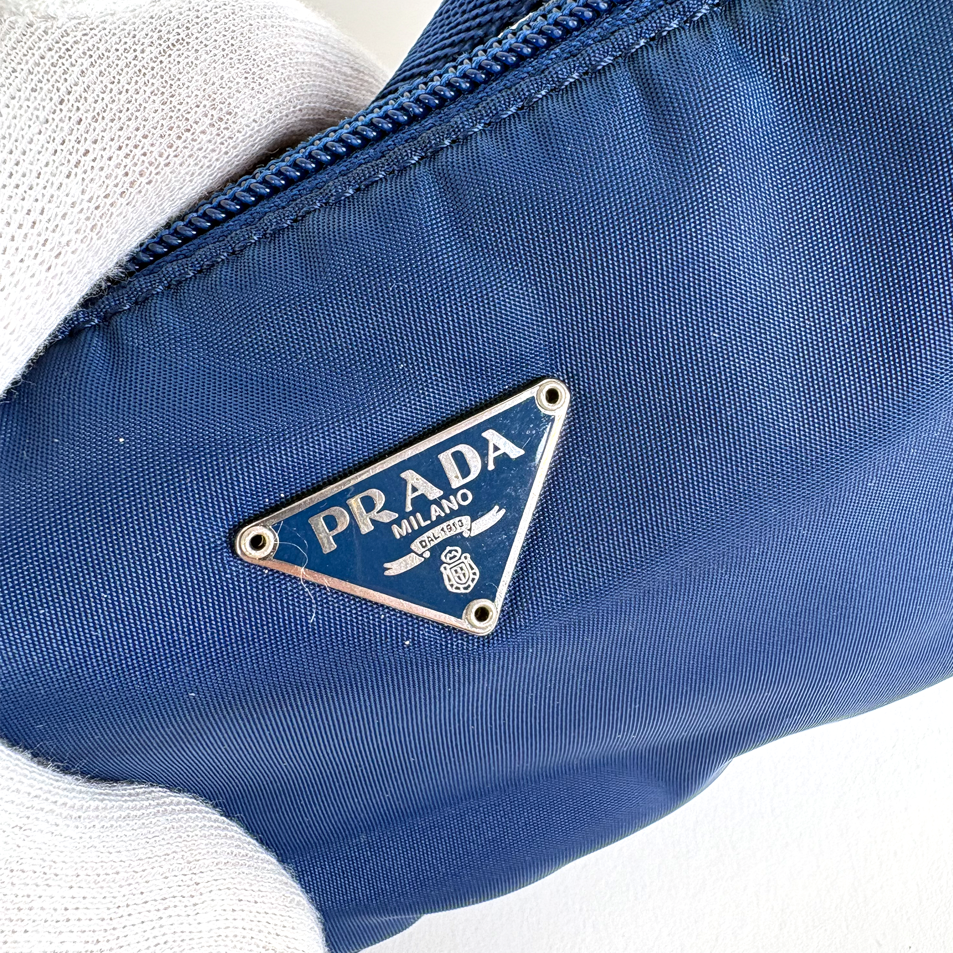 Prada Nylon Pochette Royal Blue