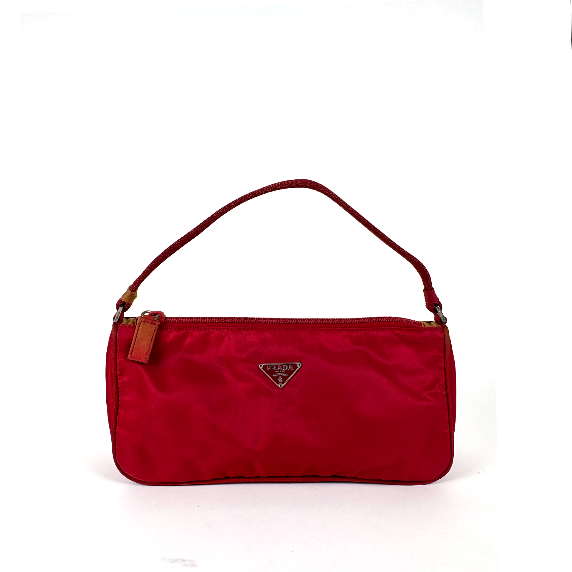 Prada Nylon Shoulder Pochette Red