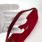 Prada Nylon Shoulder Pochette Red