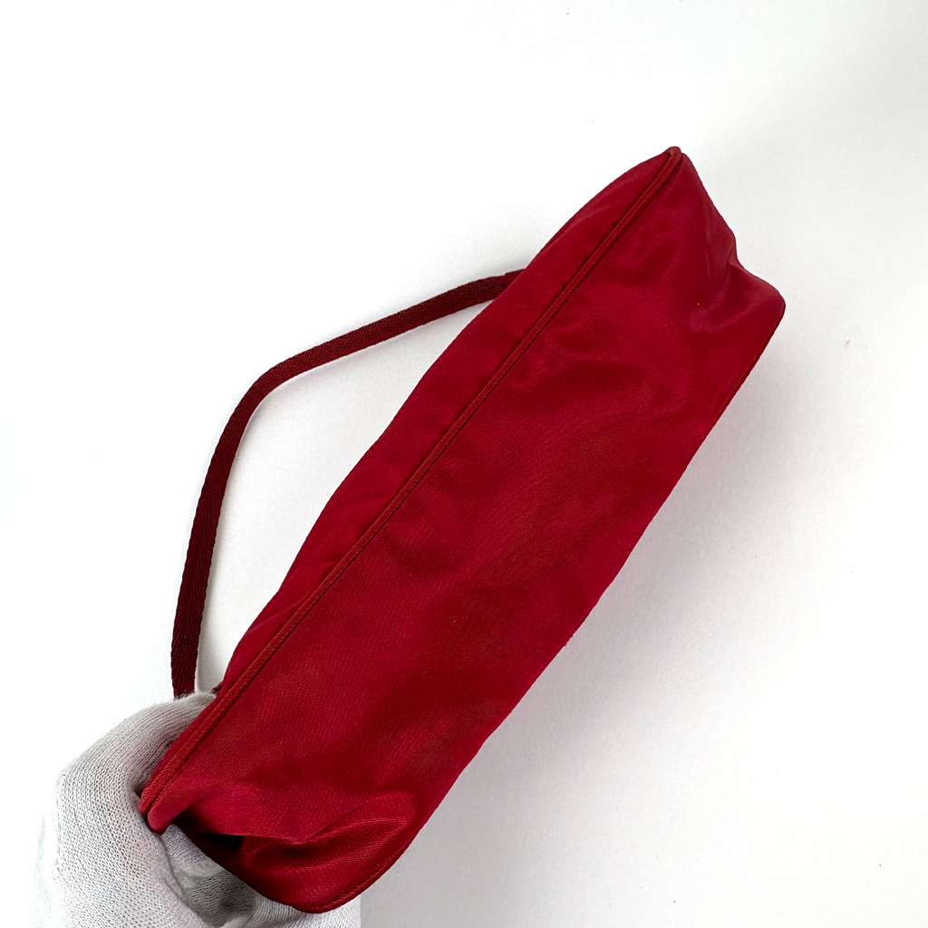 Prada Nylon Shoulder Pochette Red