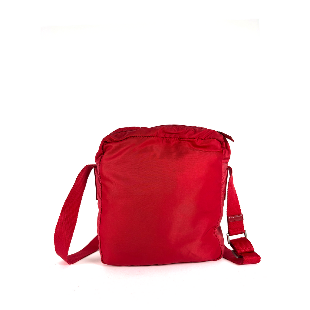 Prada Tessuto Nylon Crossbody Red