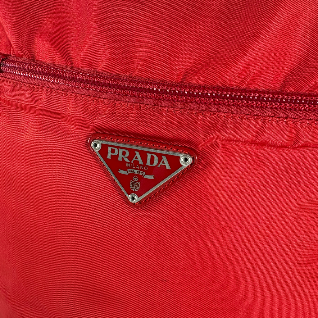 Prada Tessuto Nylon Crossbody Red