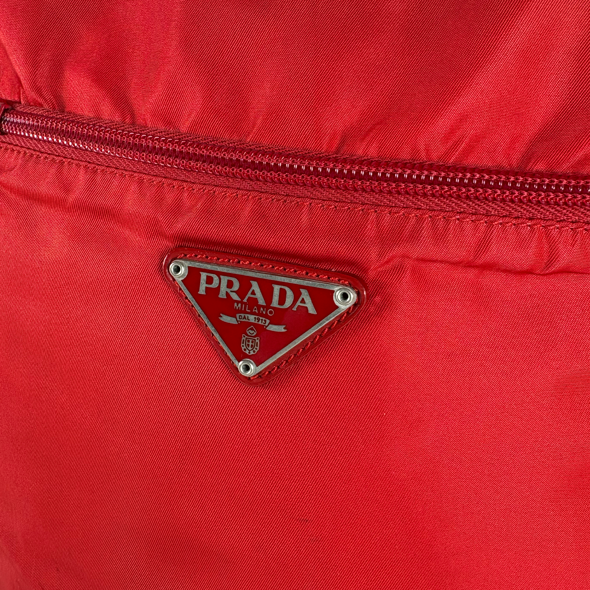 Prada Tessuto Nylon Crossbody Red