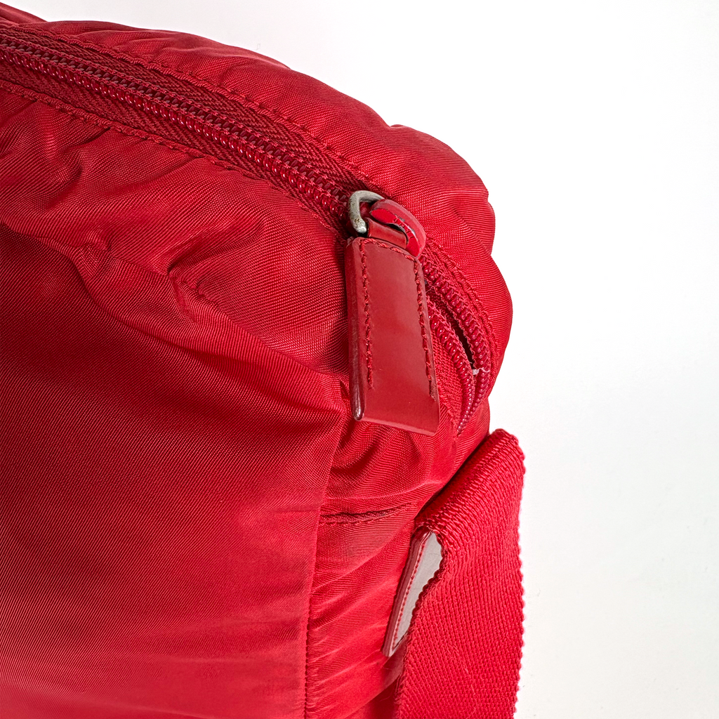 Prada Tessuto Nylon Crossbody Red
