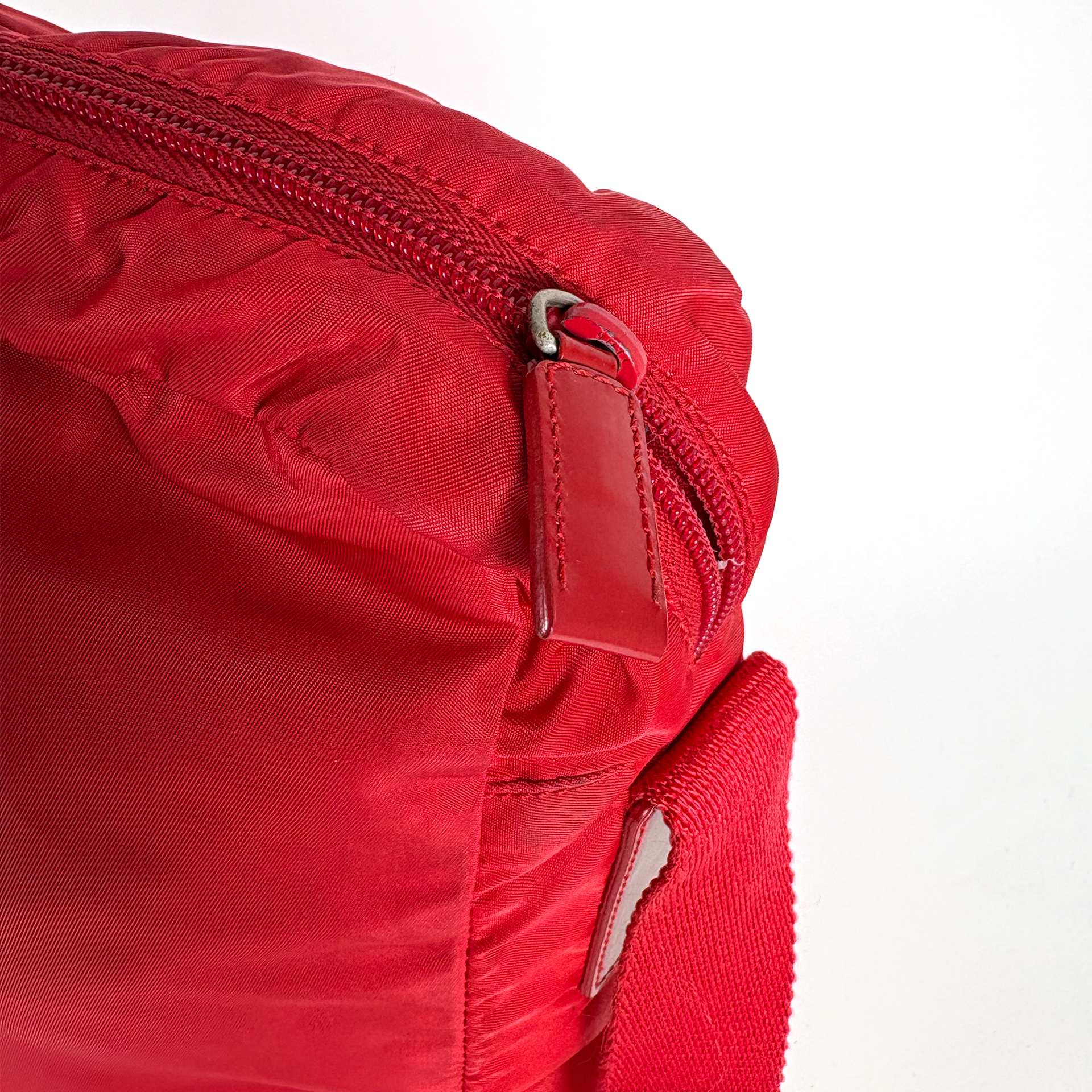 Prada Tessuto Nylon Crossbody Red