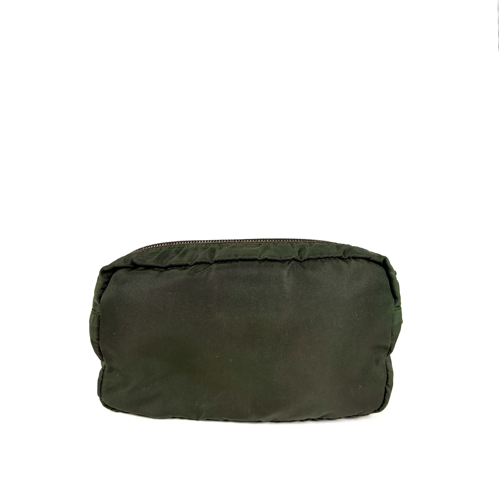 Prada Nylon Toilet Pouch Olive Green