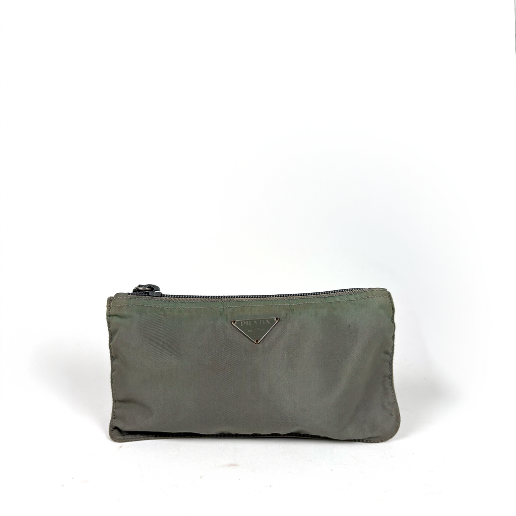 Prada Nylon Toilet Pouch Sage Green