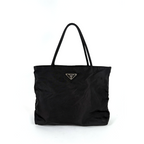 Prada Tessuto Nylon Shoulder Tote Bag Black