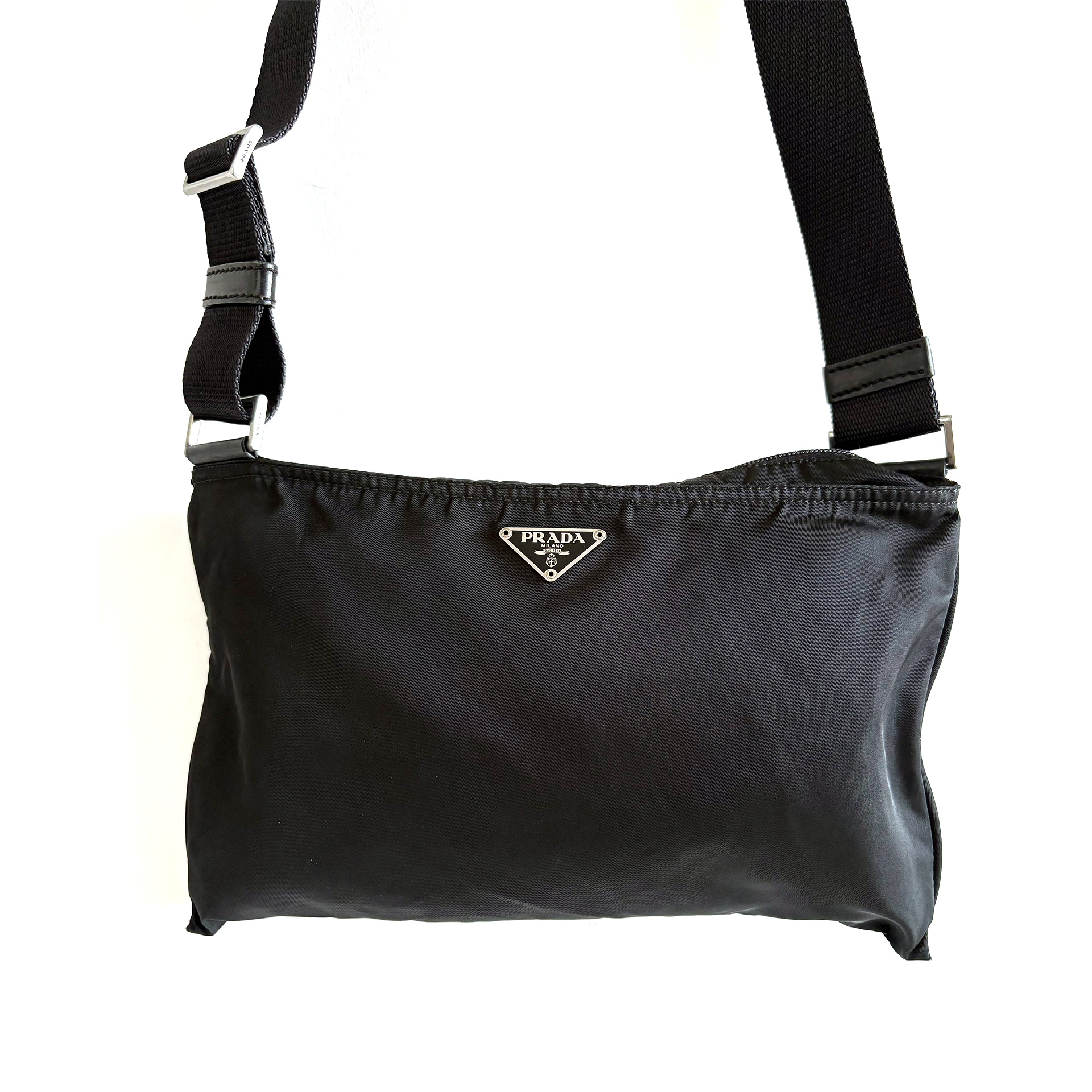 Prada Nylon Shoulder Bag Black