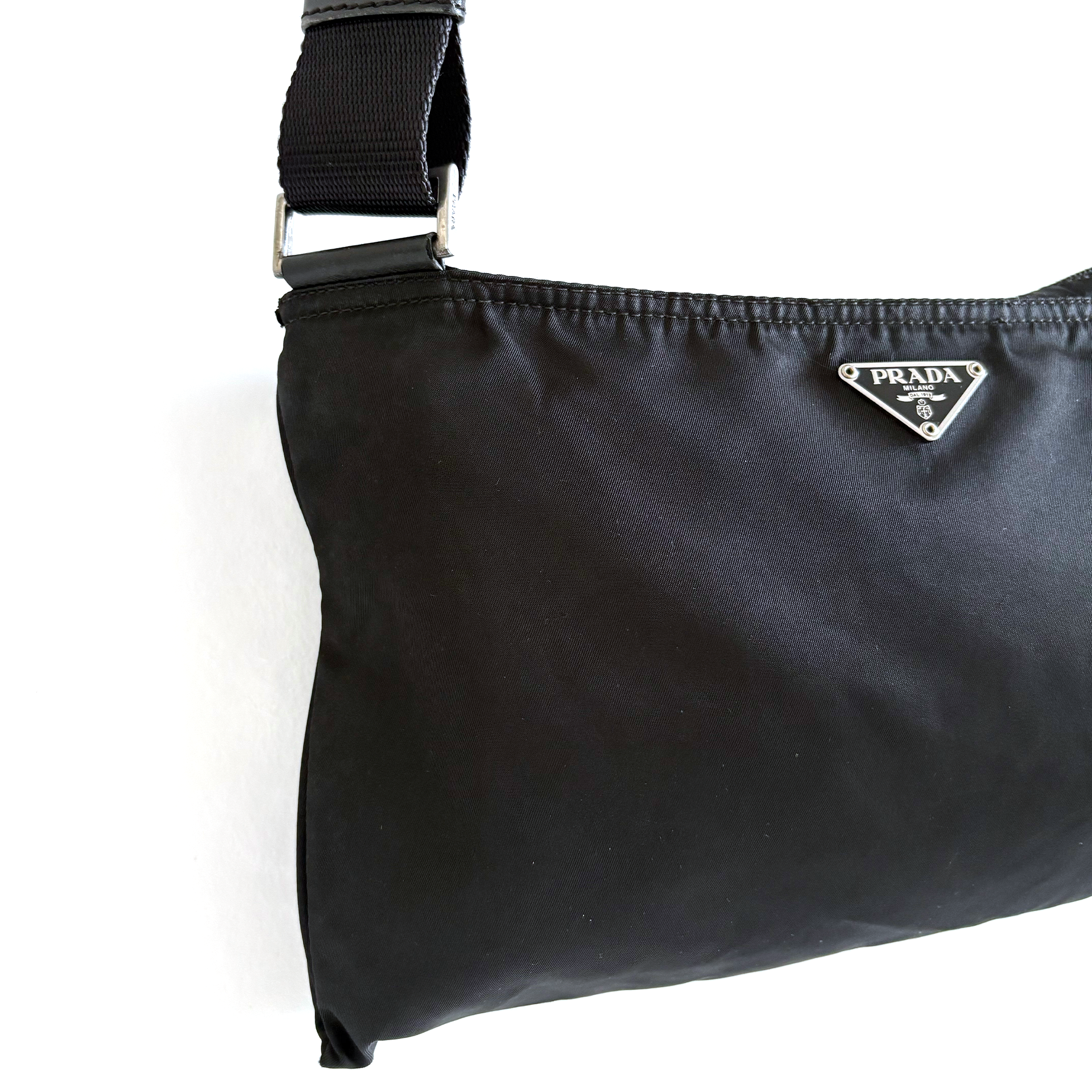 Prada Nylon Shoulder Bag Black