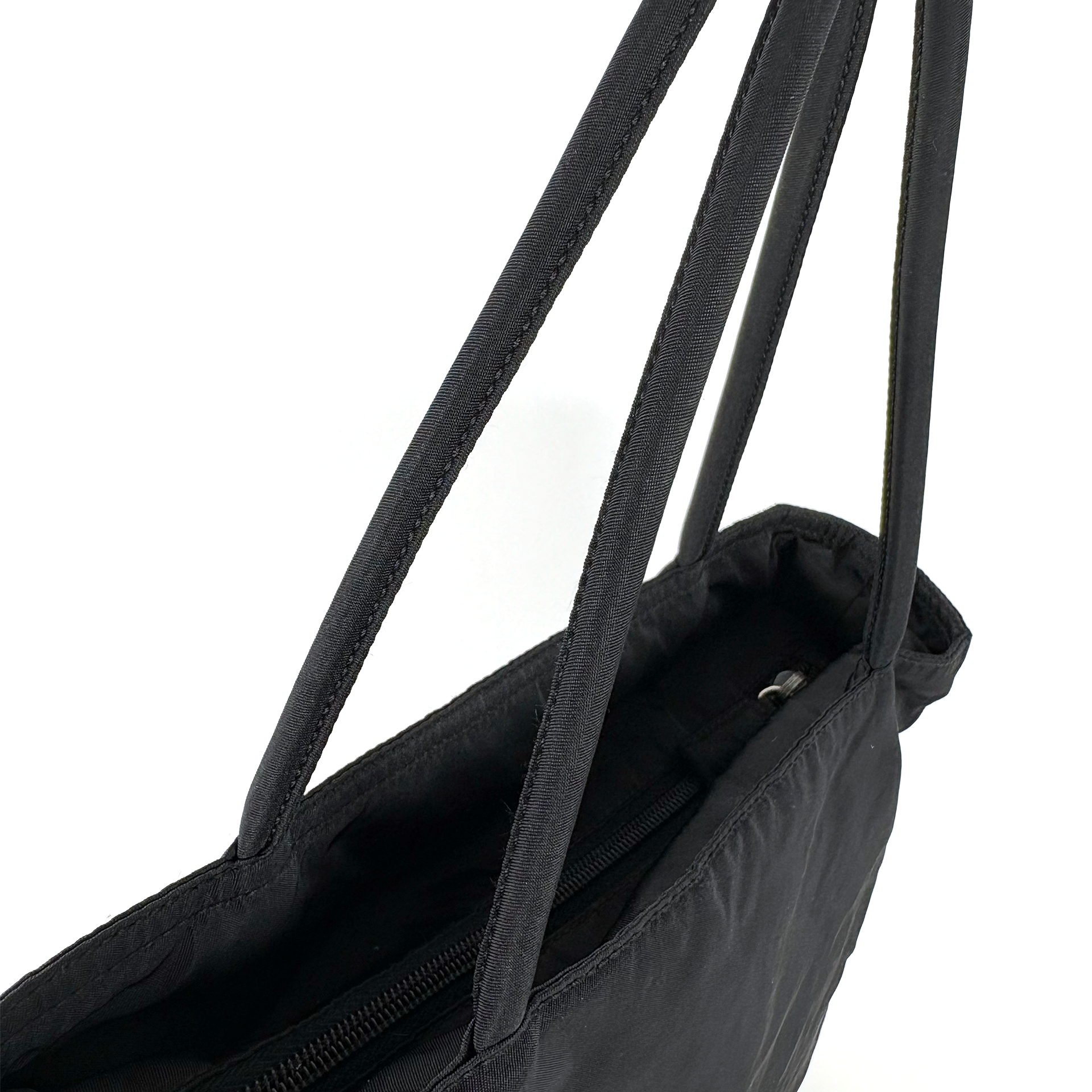 Prada Tessuto Nylon Shoulder Tote Bag Black