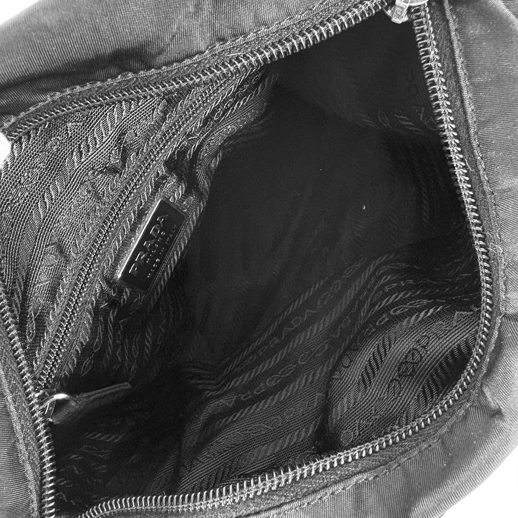 Prada Tessuto Nylon Shoulder Tote Bag Black