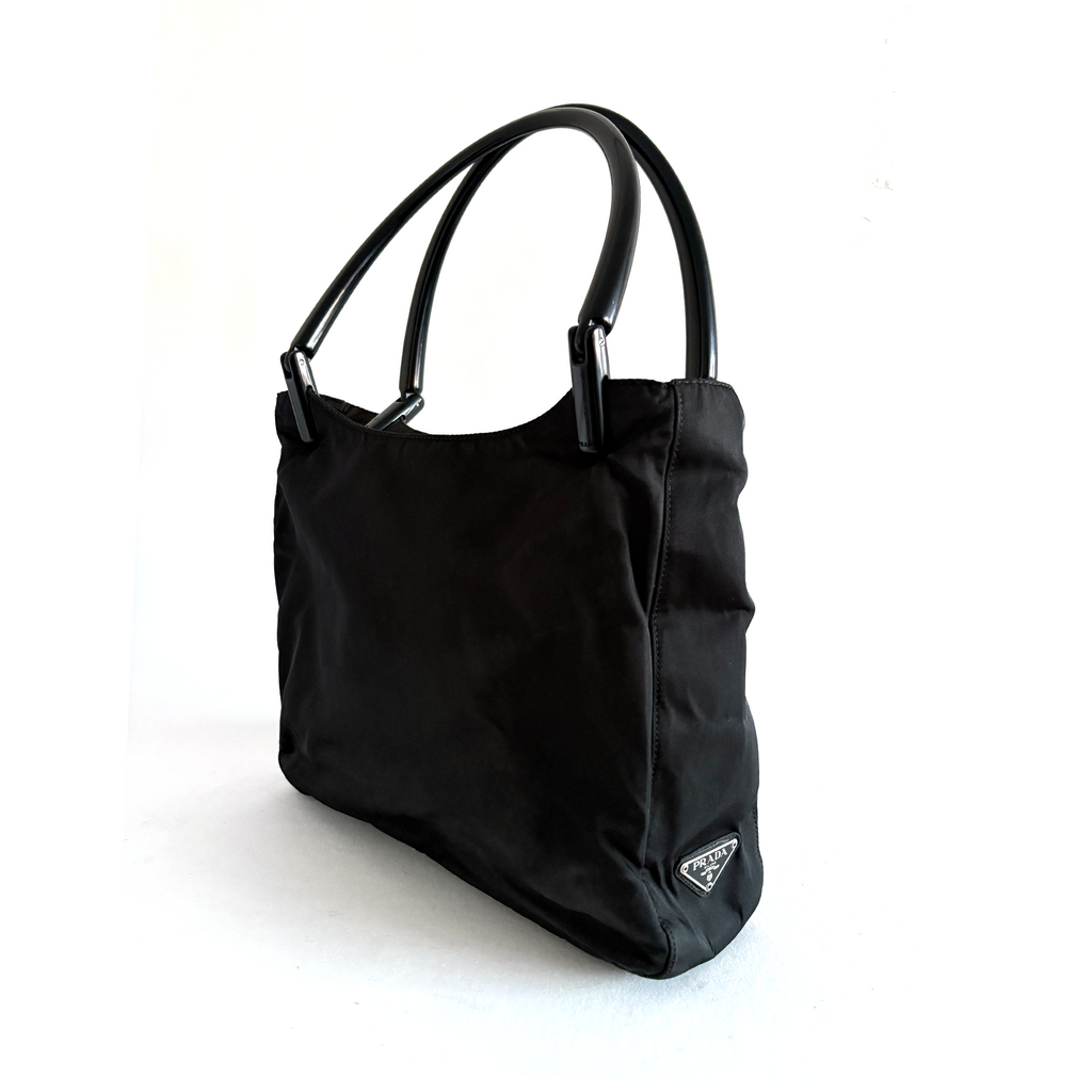 Prada Nylon Shoulder Bag in black