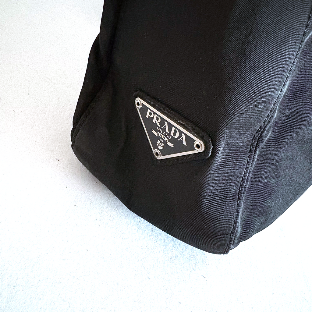 Prada Nylon Shoulder Bag in black