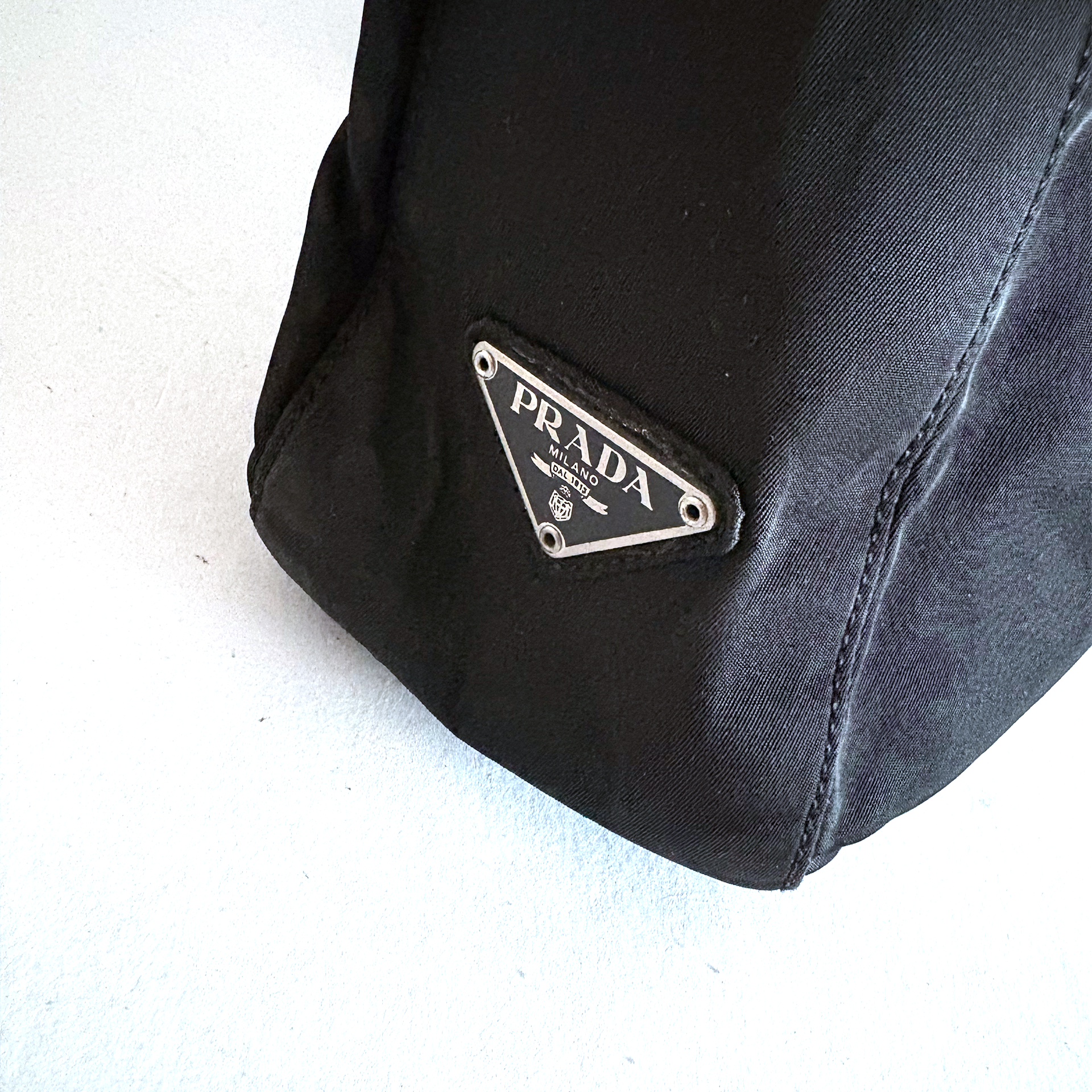 Prada Nylon Shoulder Bag in black