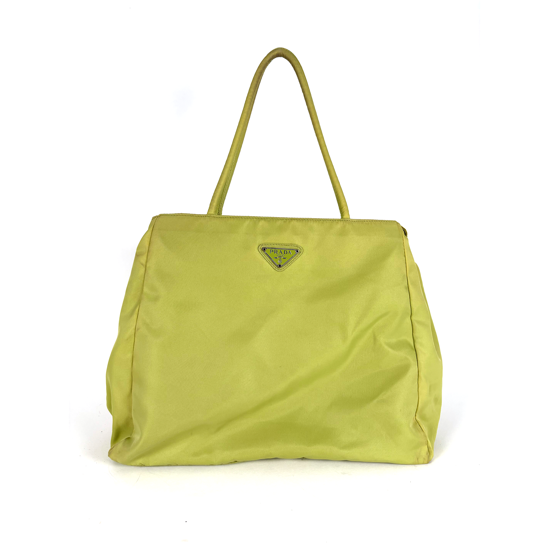 Prada Nylon Shoulder Bag Neon Green