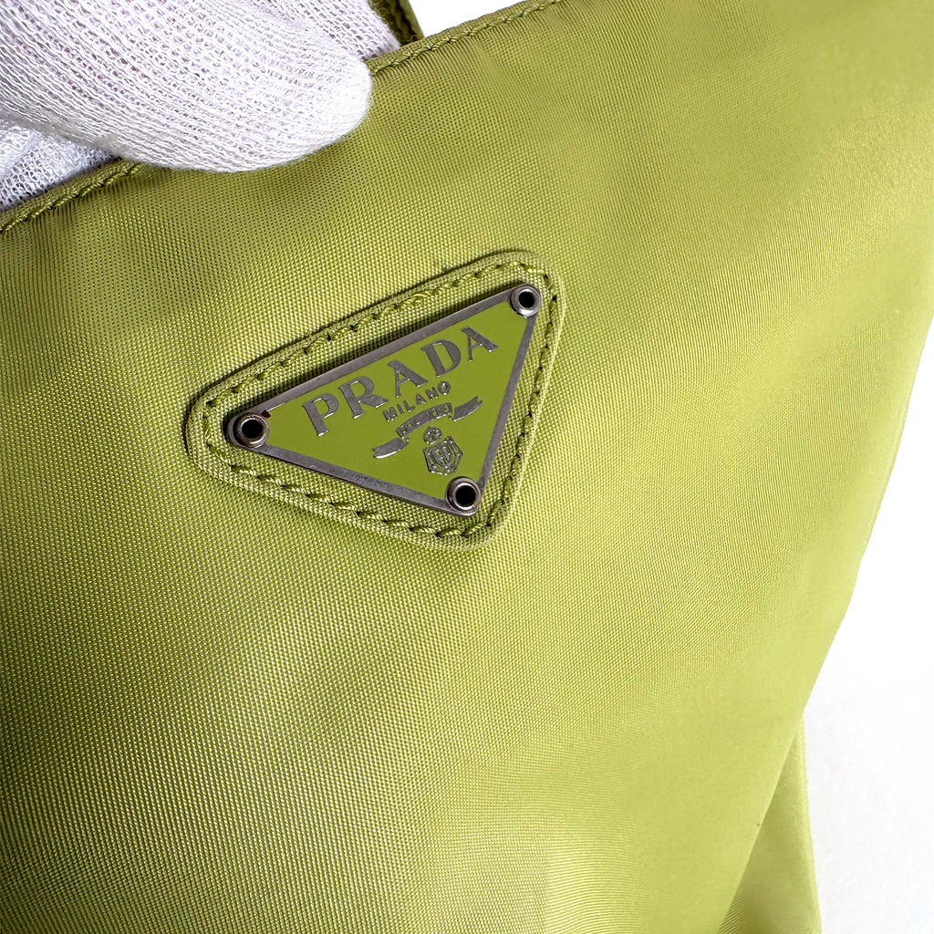 Prada Nylon Shoulder Bag Neon Green