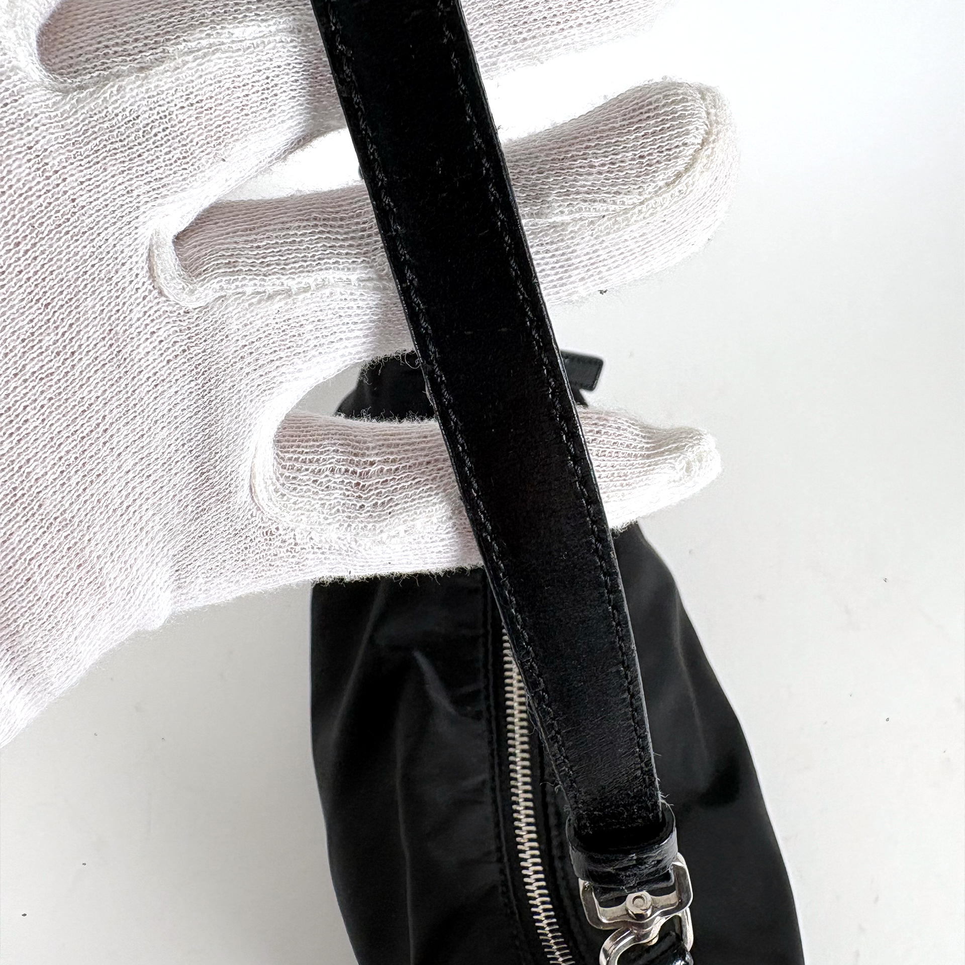 Prada Nylon Clasp Bag Black