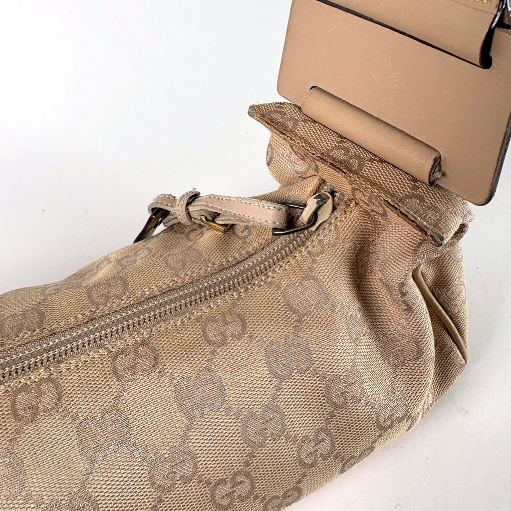 Gucci GG Canvas Y2K Shoulder Bag Beige